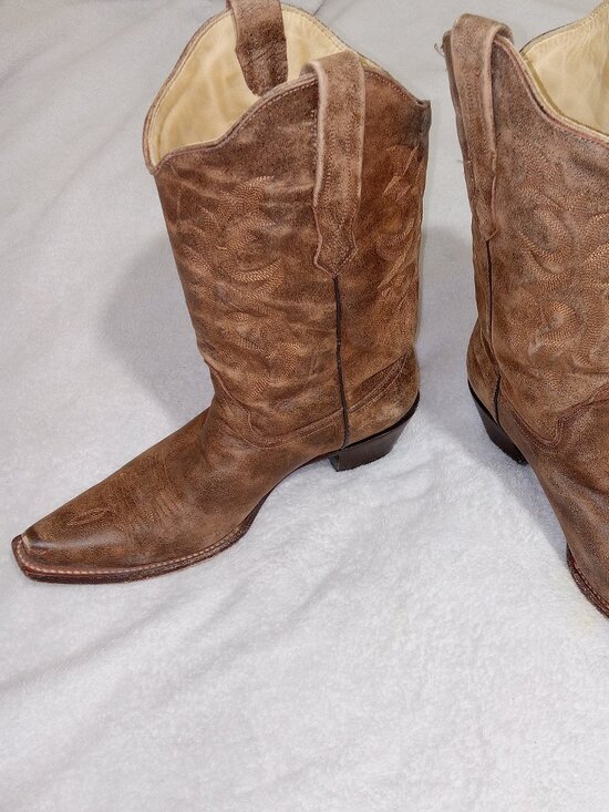 Corral Boots Other - Corral Boots Mens 11M Distressed Brown Leather Cowboy Western Snip Toe Handcraft